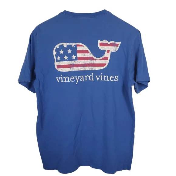 Vineyard Vines Blue Short Sleeve Tee Classic Fit. MED - Picture 5 of 7